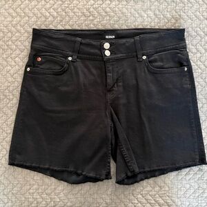 Hudson Jeans Black High-Rise Cutoff Denim Shorts Size 29